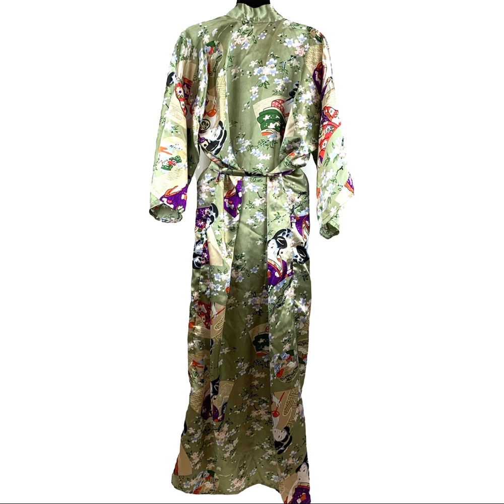 Oriental brand Vintage Long Kimono Robe, fits S-M - Picture 3 of 8